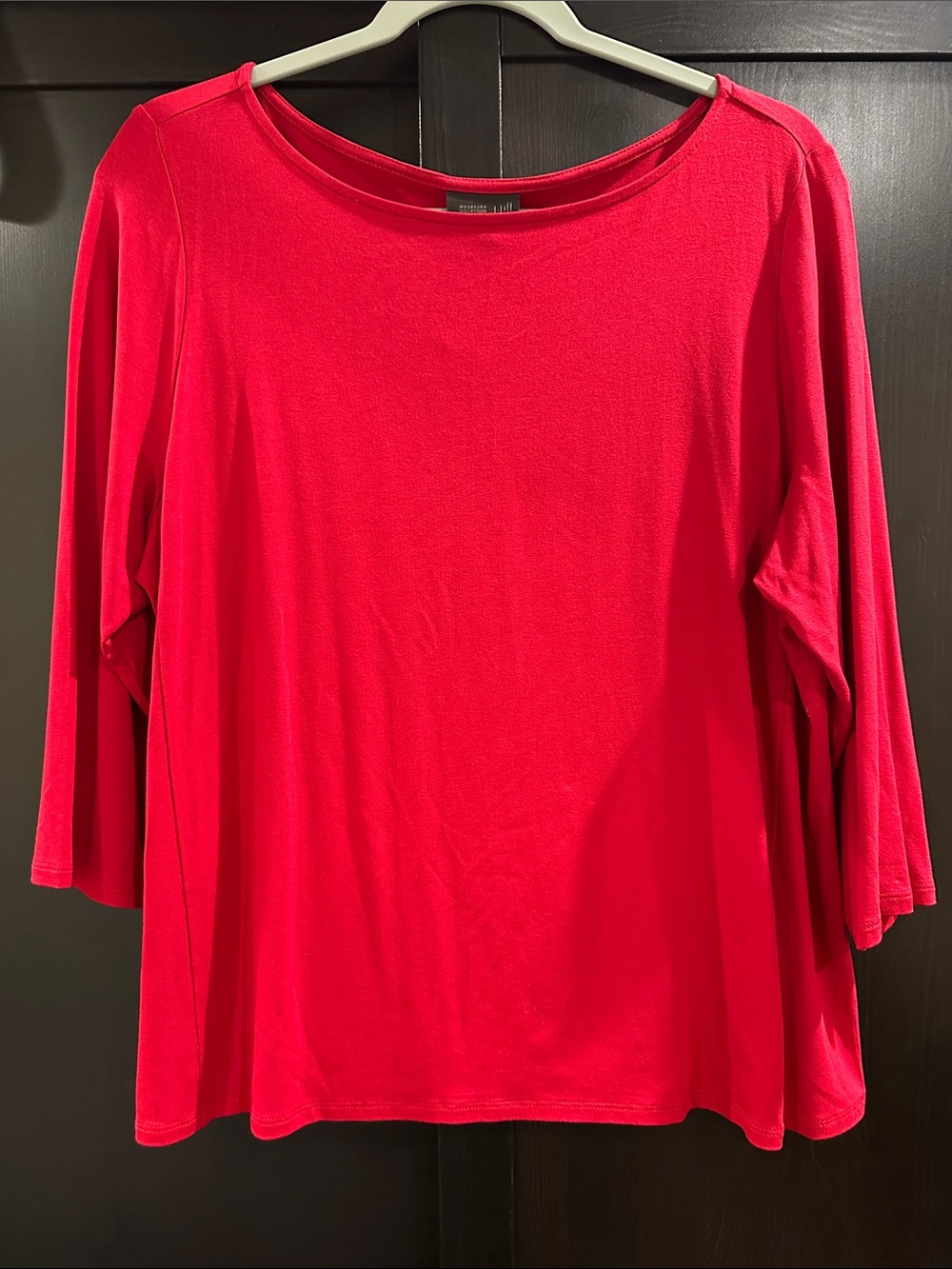 J. Jill Vibrant Red Long Sleeve Boatneck Top.     Color: True Red